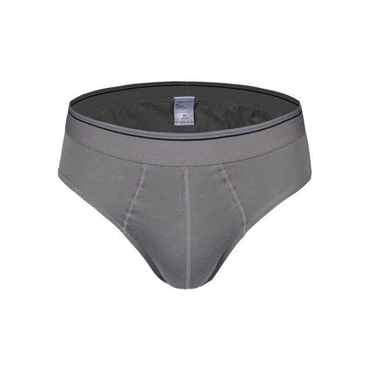 3D u shape high quality high end men's underwear cotton short briefs grey color